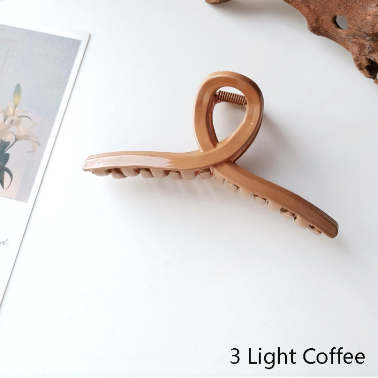 10 PCS Resin Material Spring Hair Clip, Colour: 3 Light Coffee