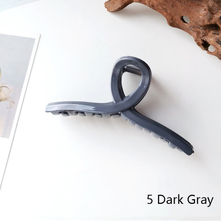 10 PCS Resin Material Spring Hair Clip, Colour: 5 Dark Gray