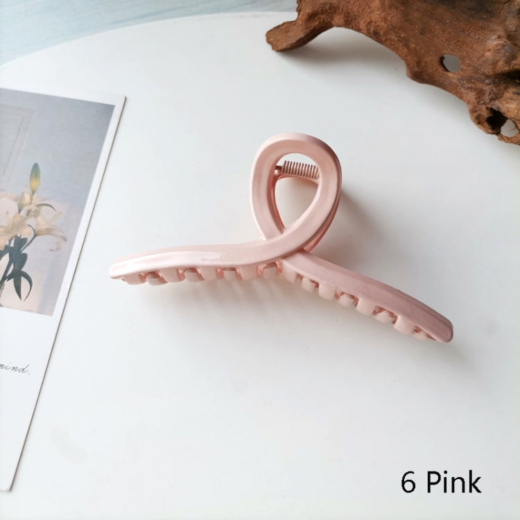 10 PCS Resin Material Spring Hair Clip, Colour: 6 Pink