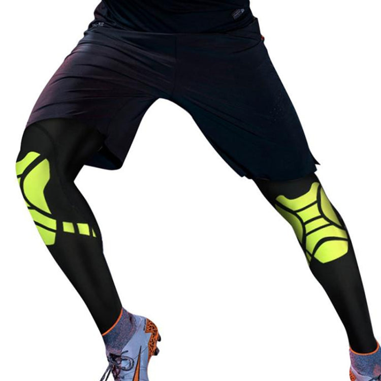 2 PCS Basketball Kneepad Summer Thin Breathable Leggings Cover Outdoor Riding Running Protective Gear, Specification:  XL(Black Green)