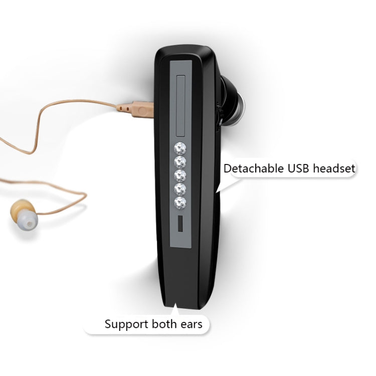 ZDB-101 Elderly Bluetooth Hearing Aid Sound Amplifier Sound Collector(Black)