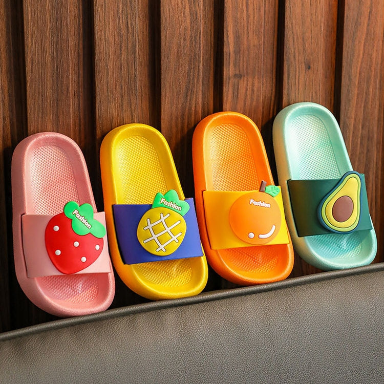 2 Pairs Children Slippers Home Indoor Non-Split Bathroom Bath Baby Sand Slippers, Size: 34-35 20.5cm Inner Length