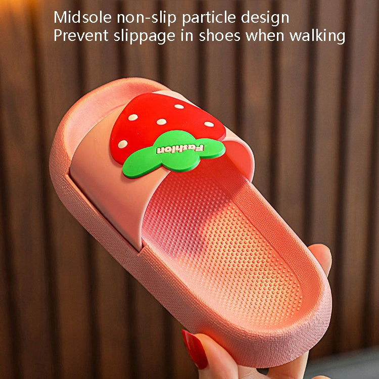 2 Pairs Children Slippers Home Indoor Non-Split Bathroom Bath Baby Sand Slippers, Size: 34-35 20.5cm Inner Length