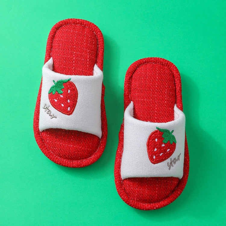 Children Linen Slippers Spring And Autumn Household Room Interior Floor Baby Non-Slip Soft Bottom Slippers, Size: 170 15.5cm Inner Length