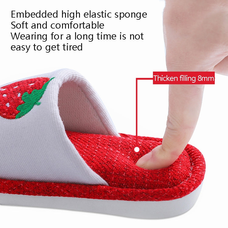 Children Linen Slippers Spring And Autumn Household Room Interior Floor Baby Non-Slip Soft Bottom Slippers, Size: 170 15.5cm Inner Length