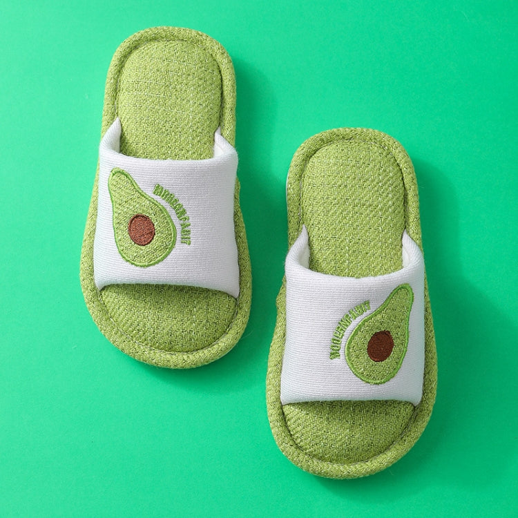 Children Linen Slippers Spring And Autumn Household Room Interior Floor Baby Non-Slip Soft Bottom Slippers, Size: 230 21.5cm Inner Length
