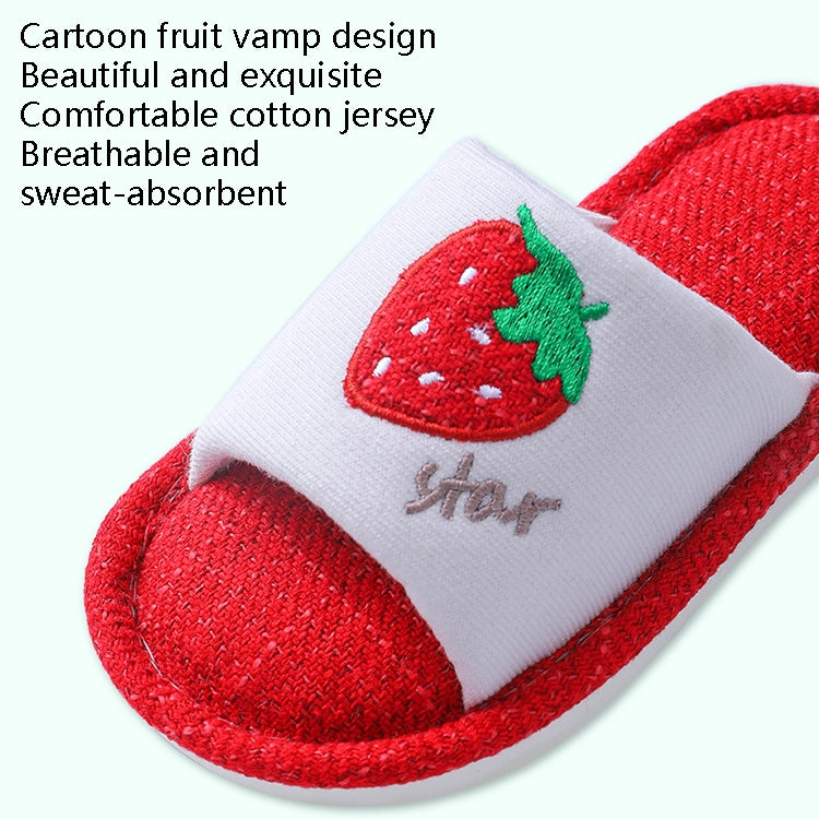 Children Linen Slippers Spring And Autumn Household Room Interior Floor Baby Non-Slip Soft Bottom Slippers, Size: 230 21.5cm Inner Length