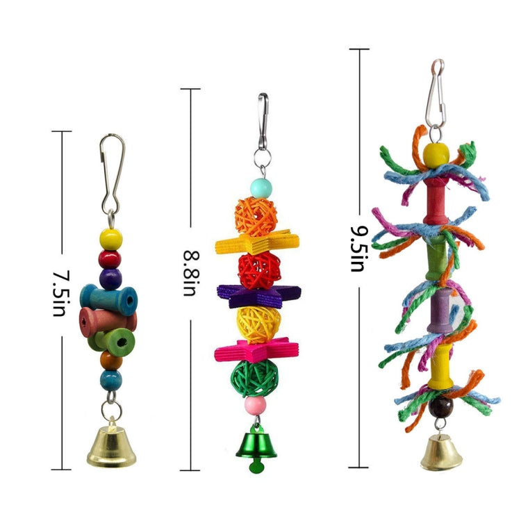 10 in 1 Parrot Toy Set Ladder Mirror String Of Bells