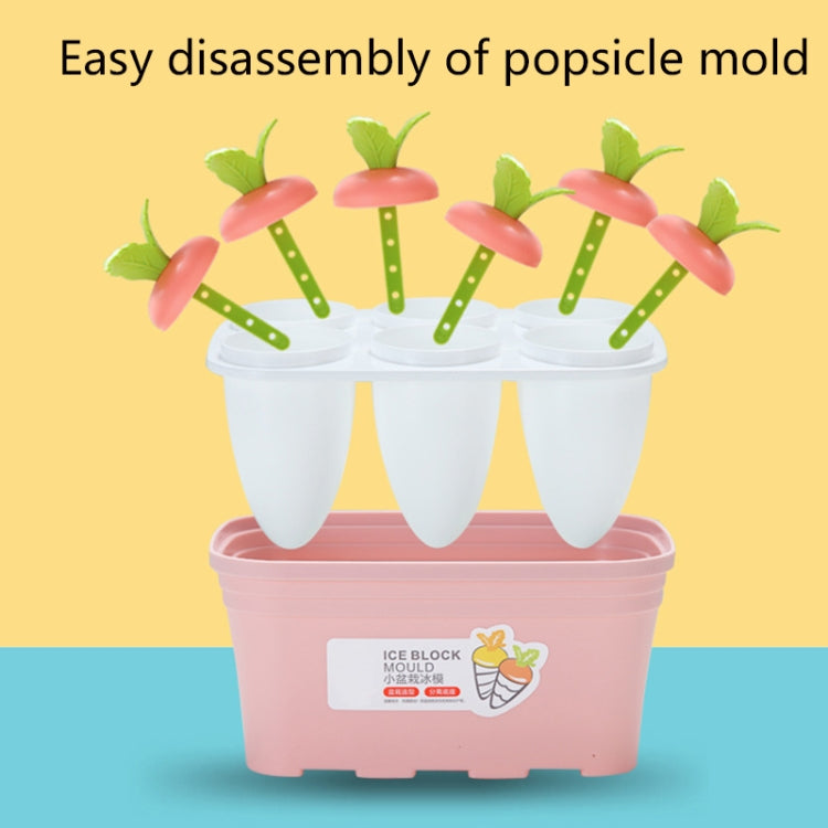 2 PCS Summer Carrot Potted Ice Cream Mold Homemade Ice Tray Rectangle(Yellow)