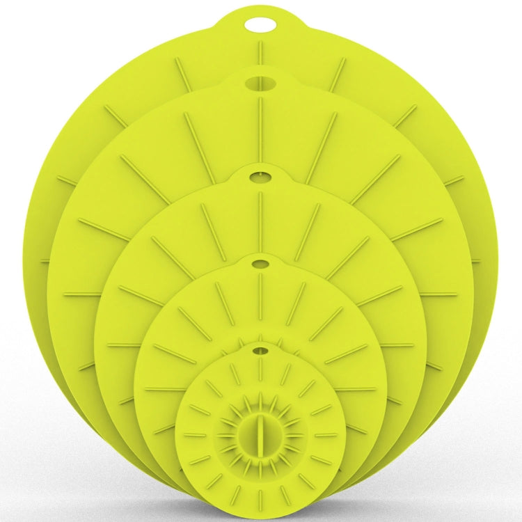 5 in 1 Silicone Fresh-Keeping Lid Microwave Heating Lid Food Dust-Proof And Splash-Proof Lid Set