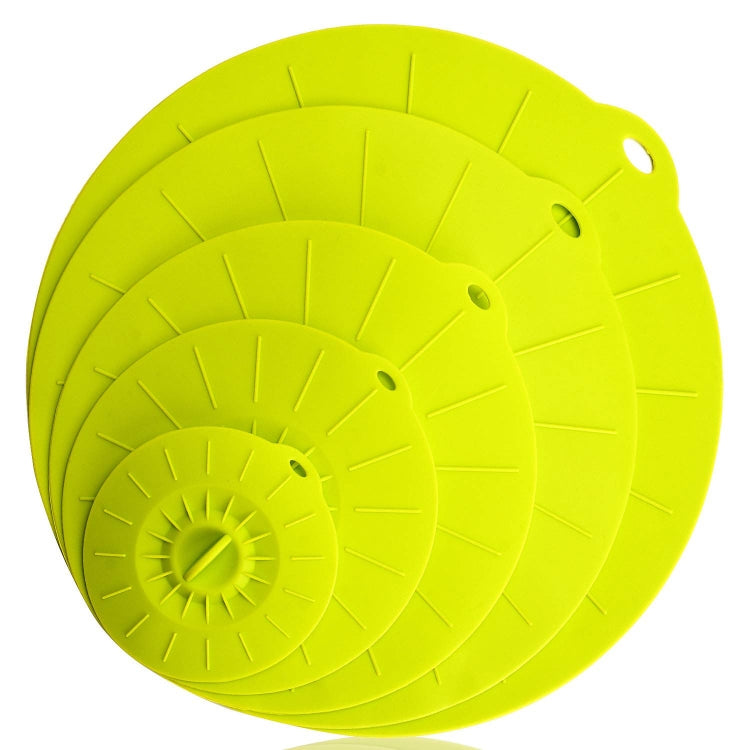 5 in 1 Silicone Fresh-Keeping Lid Microwave Heating Lid Food Dust-Proof And Splash-Proof Lid Set
