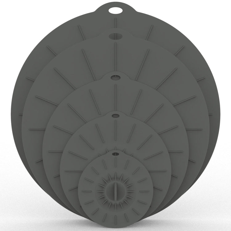 5 in 1 Silicone Fresh-Keeping Lid Microwave Heating Lid Food Dust-Proof And Splash-Proof Lid Set