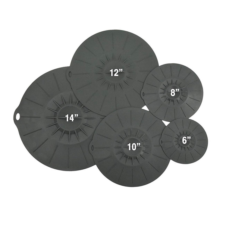5 in 1 Silicone Fresh-Keeping Lid Microwave Heating Lid Food Dust-Proof And Splash-Proof Lid Set