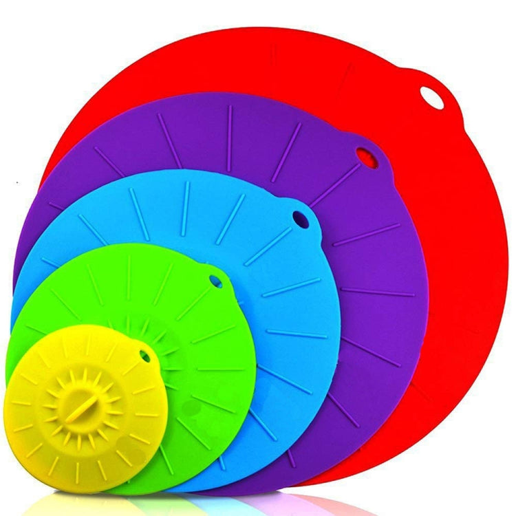 5 in 1 Silicone Fresh-Keeping Lid Microwave Heating Lid Food Dust-Proof And Splash-Proof Lid Set