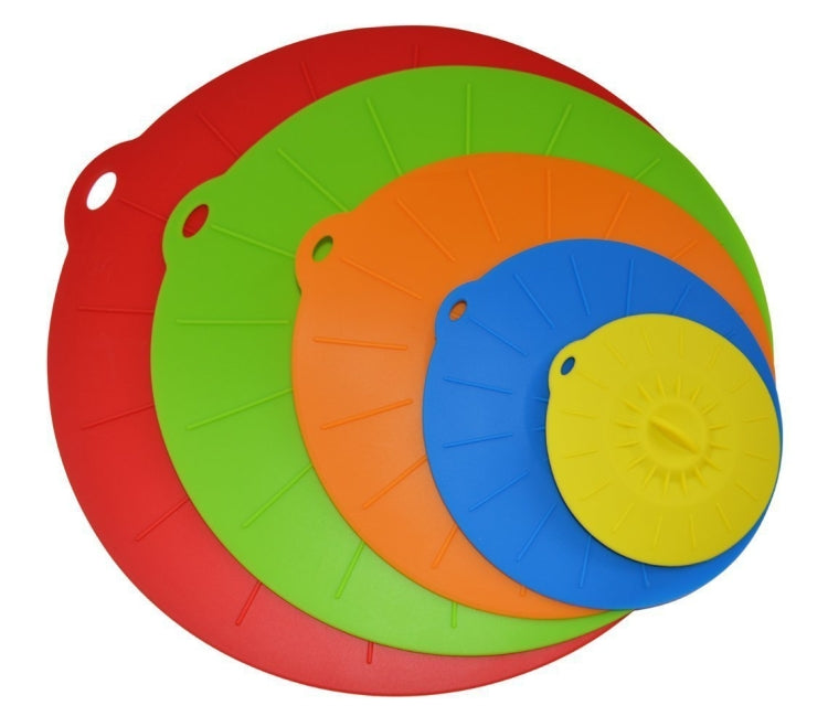 5 in 1 Silicone Fresh-Keeping Lid Microwave Heating Lid Food Dust-Proof And Splash-Proof Lid Set
