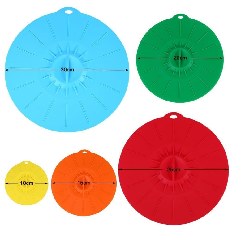 5 in 1 Silicone Fresh-Keeping Lid Microwave Heating Lid Food Dust-Proof And Splash-Proof Lid Set