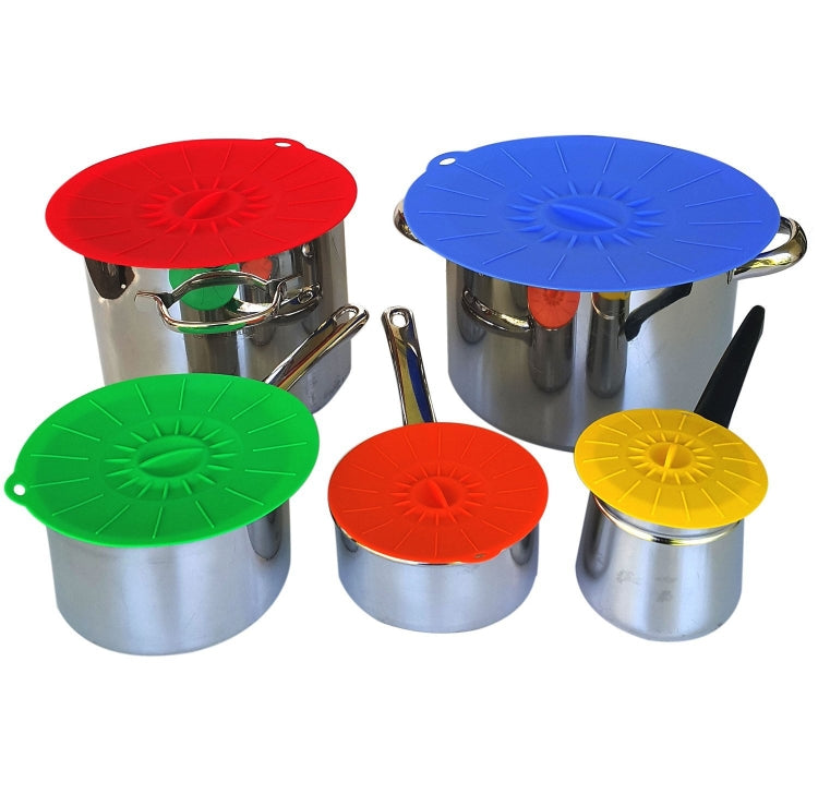 5 in 1 Silicone Fresh-Keeping Lid Microwave Heating Lid Food Dust-Proof And Splash-Proof Lid Set