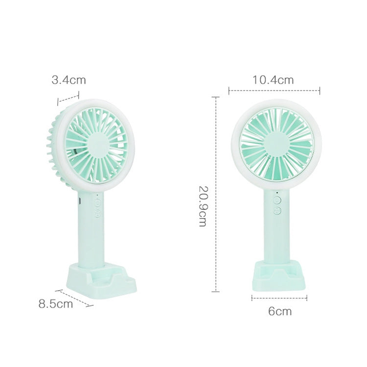 F2 Colorful Lights Portable Charging USB Small Fan