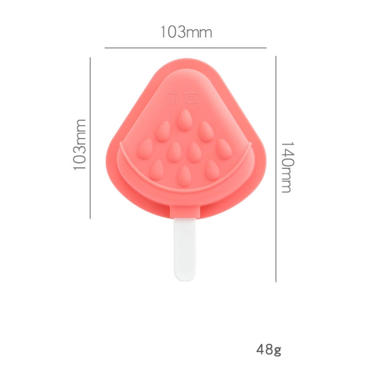 3 PCS Household Silicone Popsicle Ice Cream Mold With Lid, Specification: Strawberry