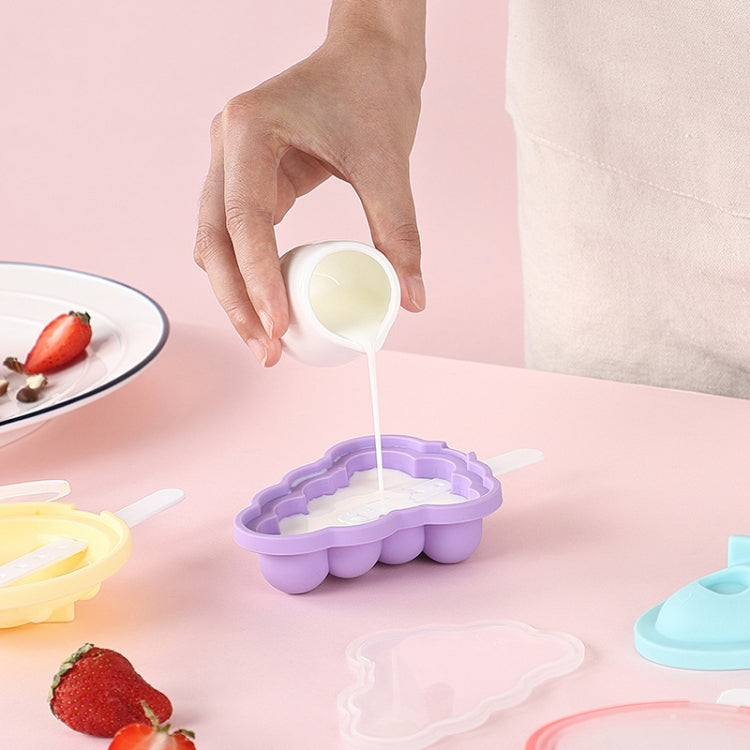 3 PCS Household Silicone Popsicle Ice Cream Mold With Lid, Specification: Rocket