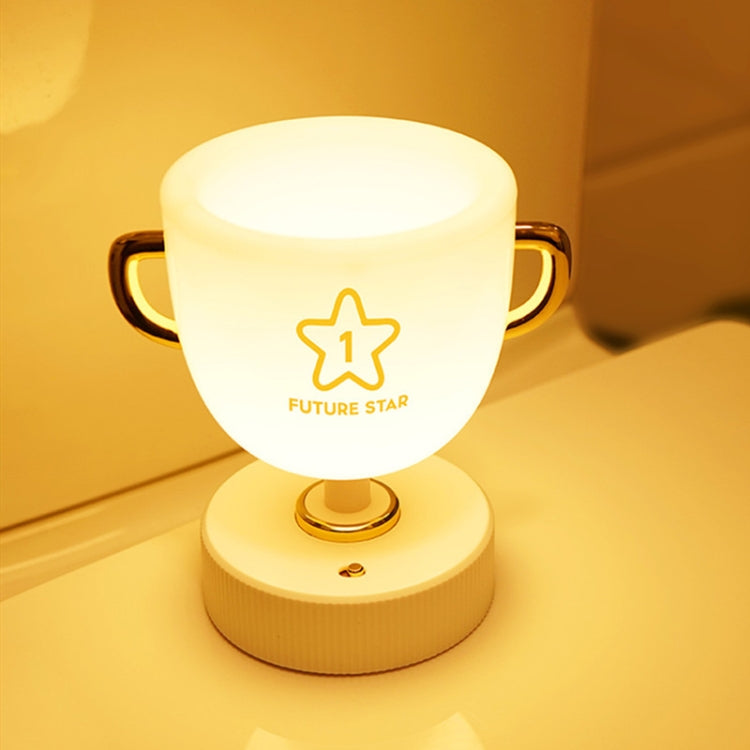 W-006 Trophy Pen Holder Night Light USB Remote Control Colorful Timing Dimming Dormitory LED Night Eye Protection Light, Light color: Yellow Light Electricity Storage