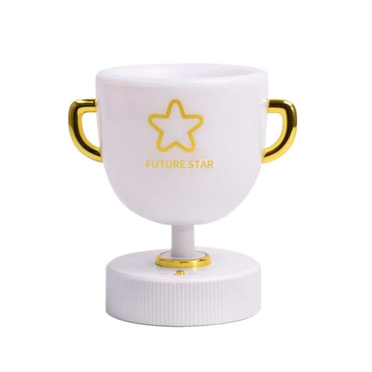 W-006 Trophy Pen Holder Night Light USB Remote Control Colorful Timing Dimming Dormitory LED Night Eye Protection Light, Light color: Yellow Light Electricity Storage