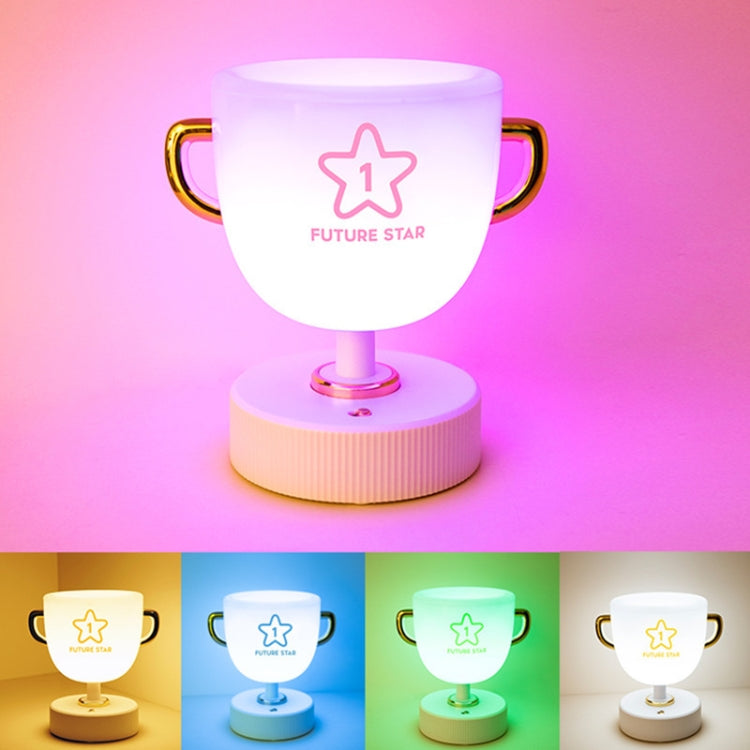 W-006 Trophy Pen Holder Night Light USB Remote Control Colorful Timing Dimming Dormitory LED Night Eye Protection Light, Light color: Colorful  Electricity Storage