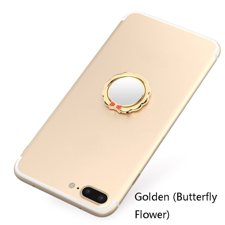 4 PCS Metal Mobile Phone Ring Buckle, Colour: Golden (Butterfly Flower)