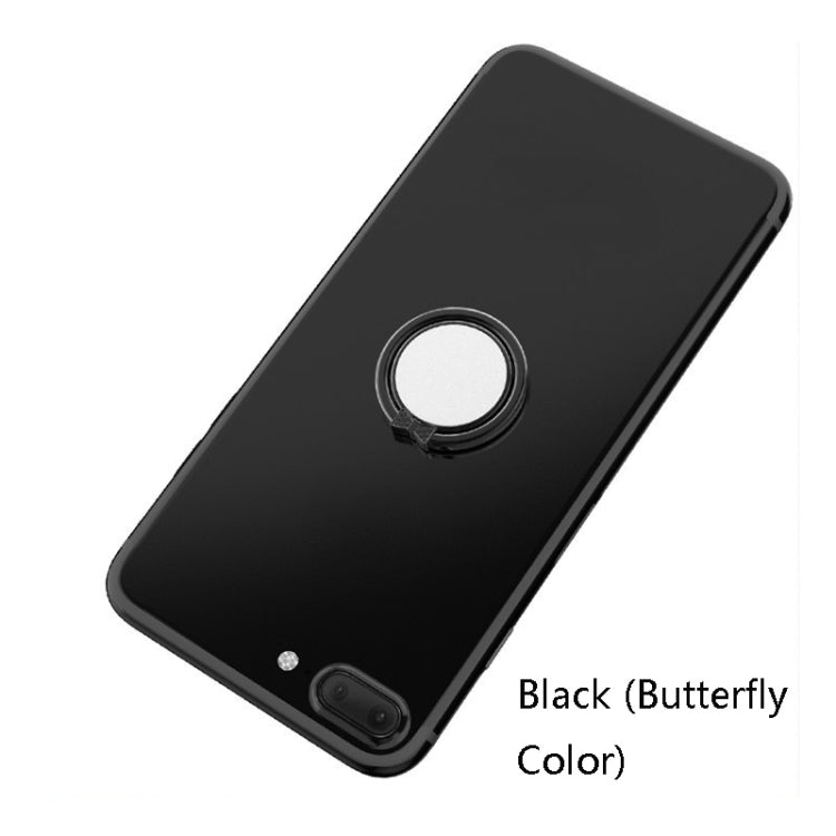 4 PCS Metal Mobile Phone Ring Buckle, Colour: Black (Butterfly Color)