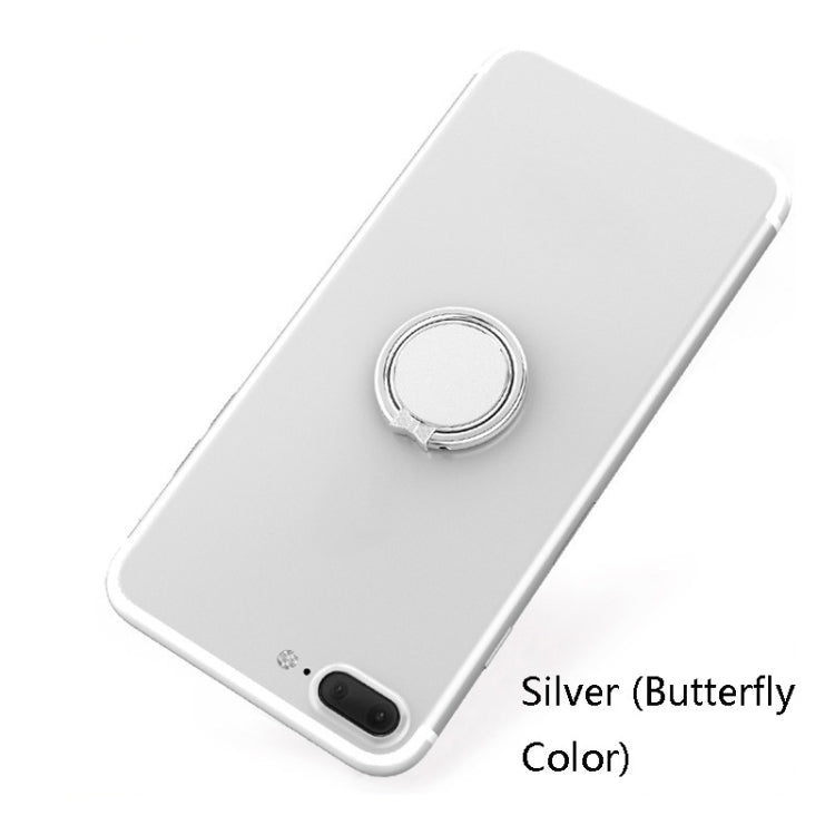 4 PCS Metal Mobile Phone Ring Buckle, Colour: Silver (Butterfly Color)
