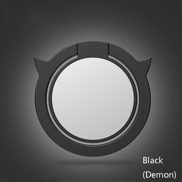 4 PCS Metal Mobile Phone Ring Buckle, Colour: Black (Demon)