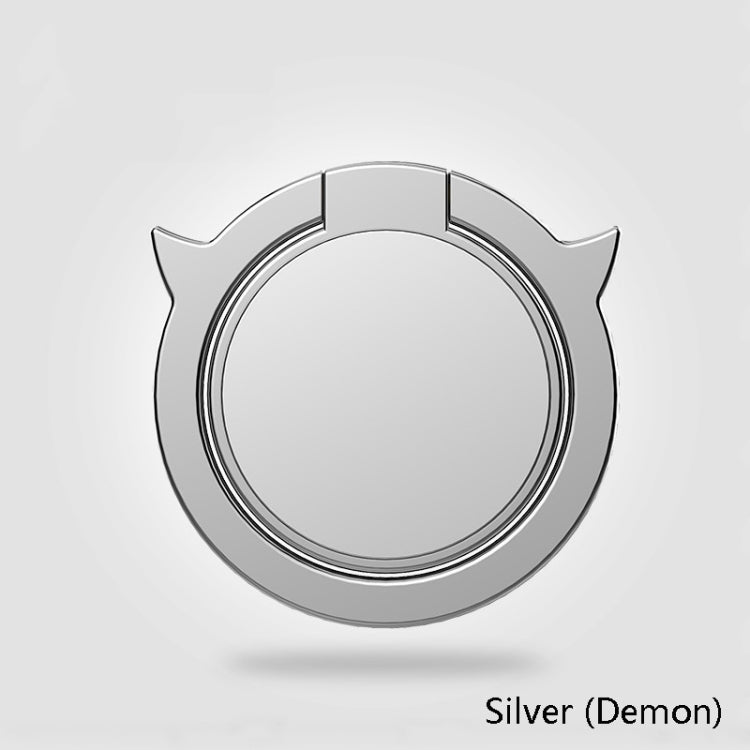 4 PCS Metal Mobile Phone Ring Buckle, Colour: Silver (Demon)