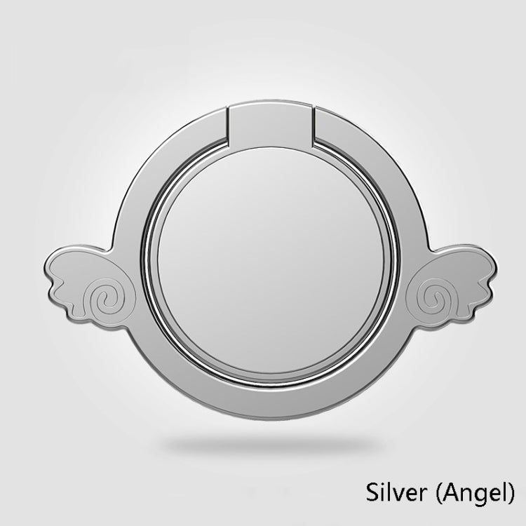 4 PCS Metal Mobile Phone Ring Buckle, Colour: Silver (Angel)