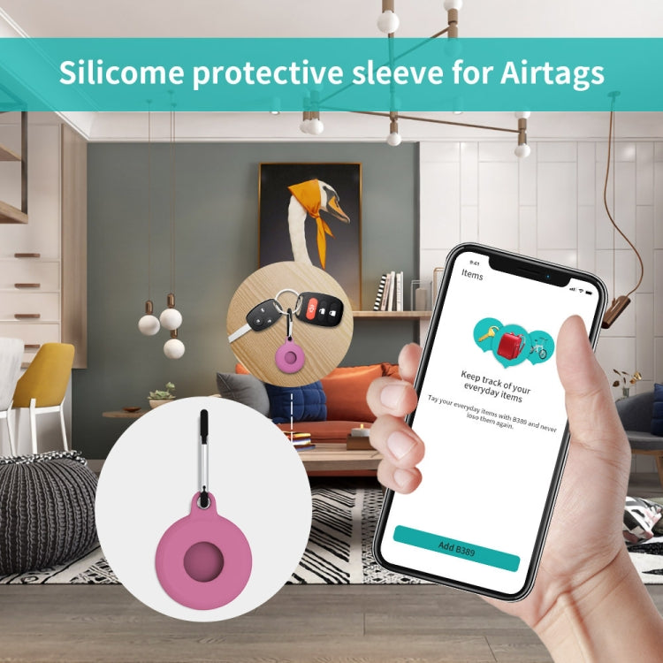 4 PCS Round Shape Shockproof Anti-scratch Silicone Protective Case with Carabiner for Air