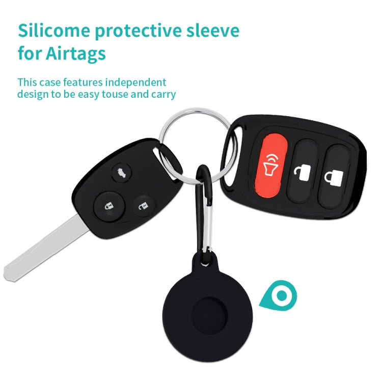 4 PCS Round Shape Shockproof Anti-scratch Silicone Protective Case with Carabiner for Air