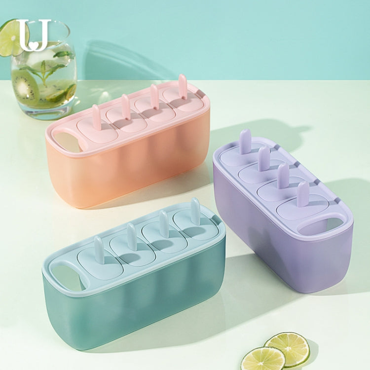 Ice Cream Mold Home-made Ice Lollies Box Ice Tray Sorbet Model(Pink)