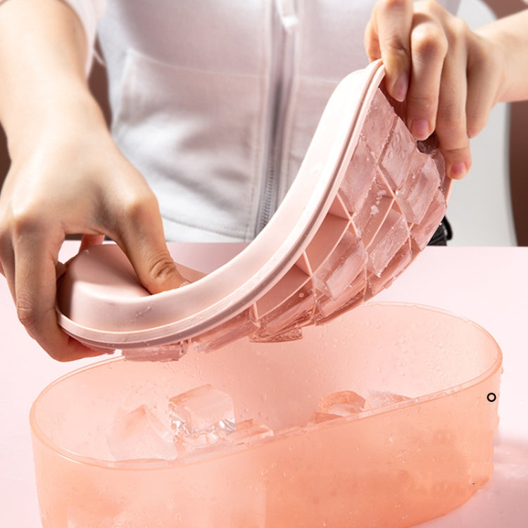 Silicone Ice Tray Ice Box Homemade Complementary Food Ice Cube Mold Household Small Quick-Freezer,Style: Small Bench  (Purple)