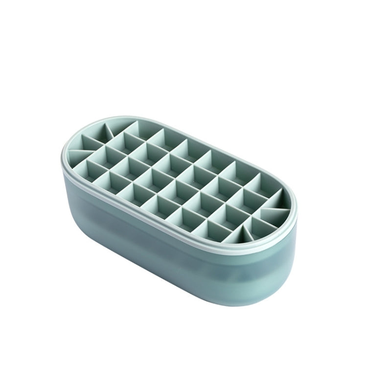 Silicone Ice Tray Ice Box Homemade Complementary Food Ice Cube Mold Household Small Quick-Freezer,Style: Boxed (Green)