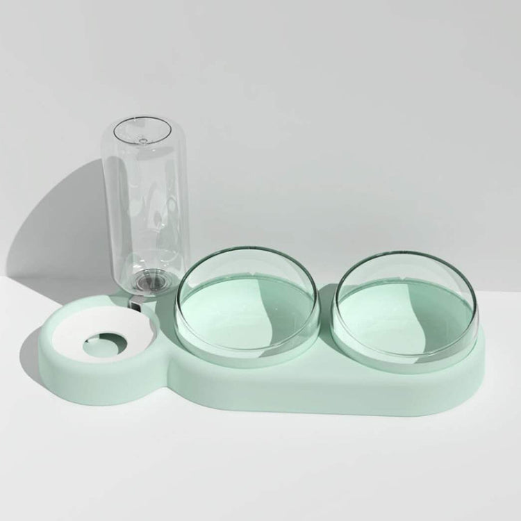 Dog Double Bowl Auto Pet Bowl Feeder Cat Drinking Water Dispenser