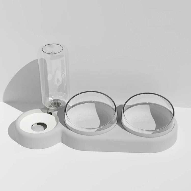 Dog Double Bowl Auto Pet Bowl Feeder Cat Drinking Water Dispenser