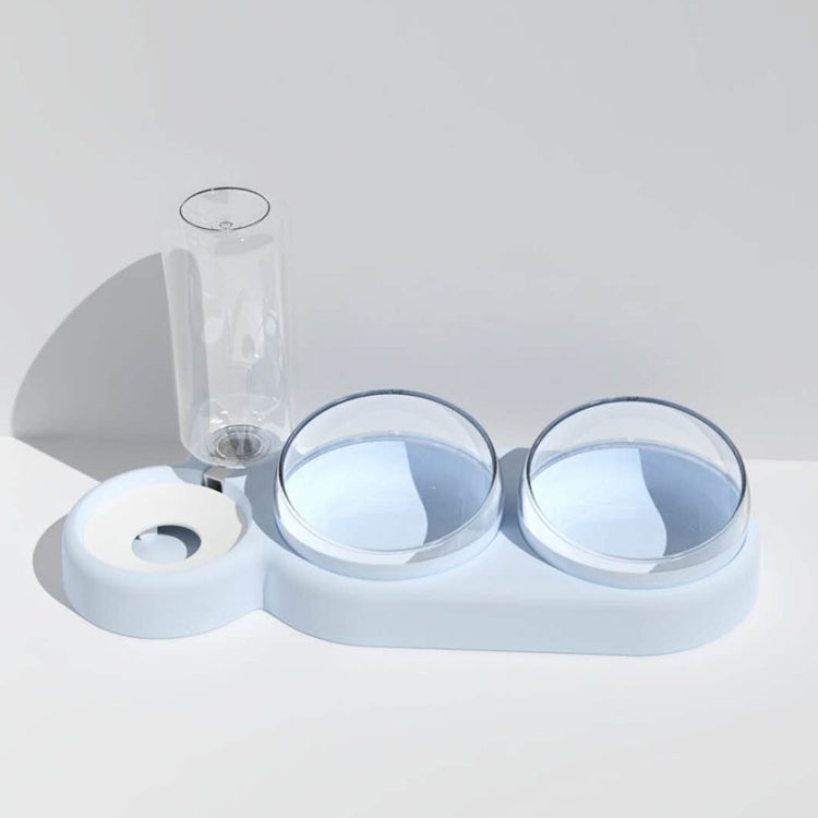 Dog Double Bowl Auto Pet Bowl Feeder Cat Drinking Water Dispenser