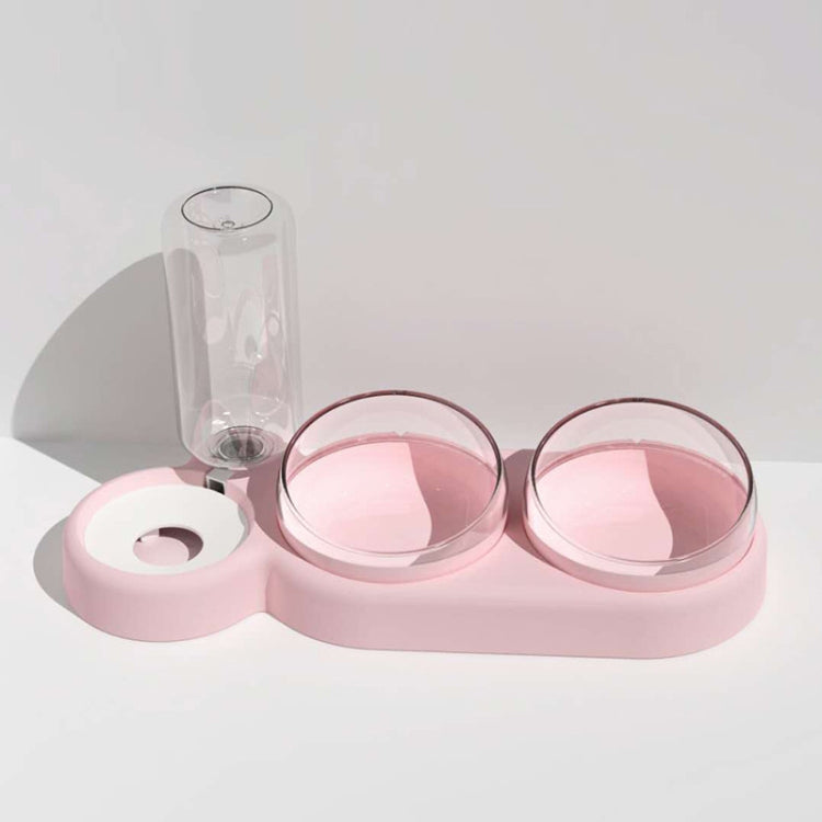 Dog Double Bowl Auto Pet Bowl Feeder Cat Drinking Water Dispenser