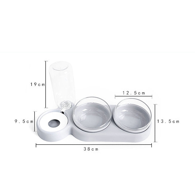 Dog Double Bowl Auto Pet Bowl Feeder Cat Drinking Water Dispenser