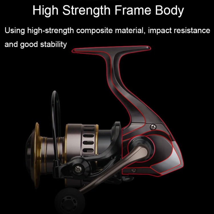 All Metal Rocker Arm Smooth Fishing Reel Spinning Reel, Spec: HE-1000 (EVA Grip)