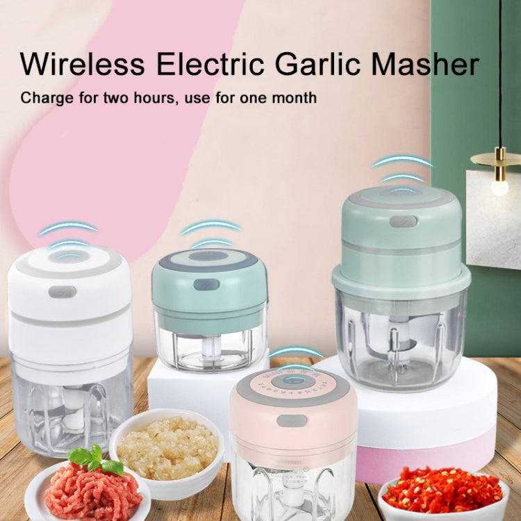 ZM-14 Household Mini Wireless Electric Garlic Masher, Colour: High Cup White 250ml
