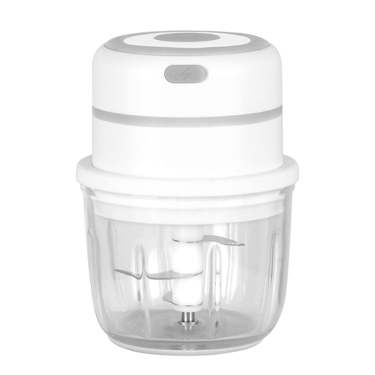 ZM-14 Household Mini Wireless Electric Garlic Masher, Colour: White Glass 300ml