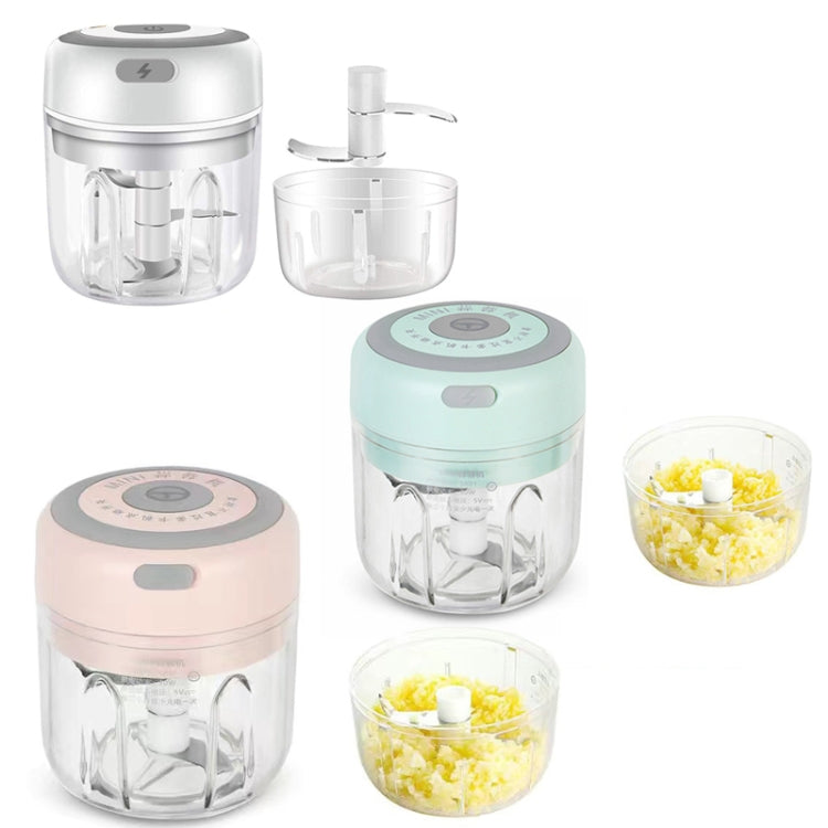 ZM-14 Household Mini Wireless Electric Garlic Masher, Colour: White High Cup 250ml + Small Cup 100ml