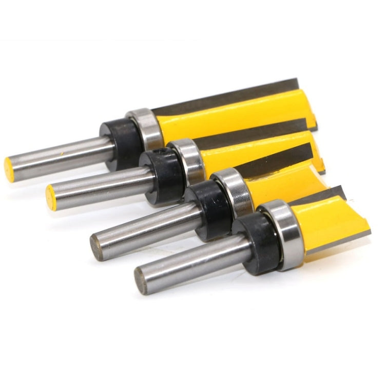 8MM Shank Copy Type Trimming Knife Straight Edge Engraving Machine Milling Cutter, Model: 4PCS/Set