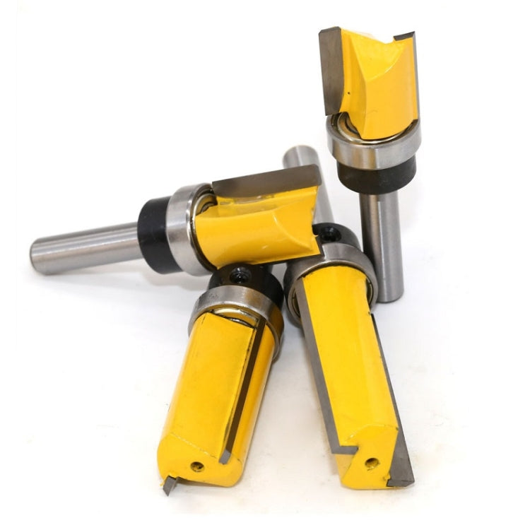 8MM Shank Copy Type Trimming Knife Straight Edge Engraving Machine Milling Cutter, Model: 4PCS/Set