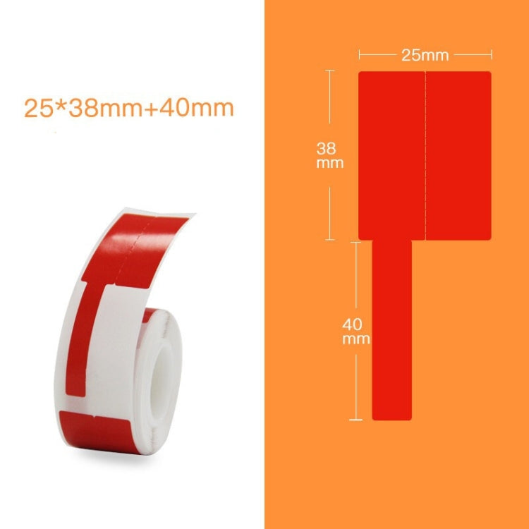 QR-285A Printer Thermal Sticker Paper Cable Label Paper 100 Sheet  F Type 25 x 38 + 40 (Red)